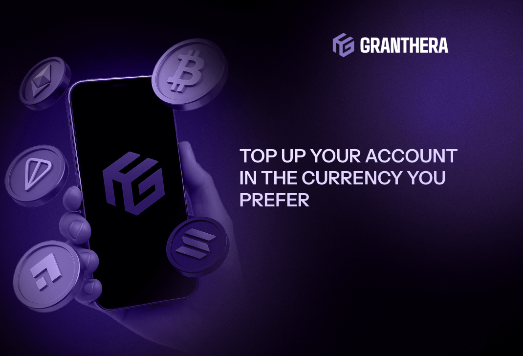 Top up your account in the currency you prefer